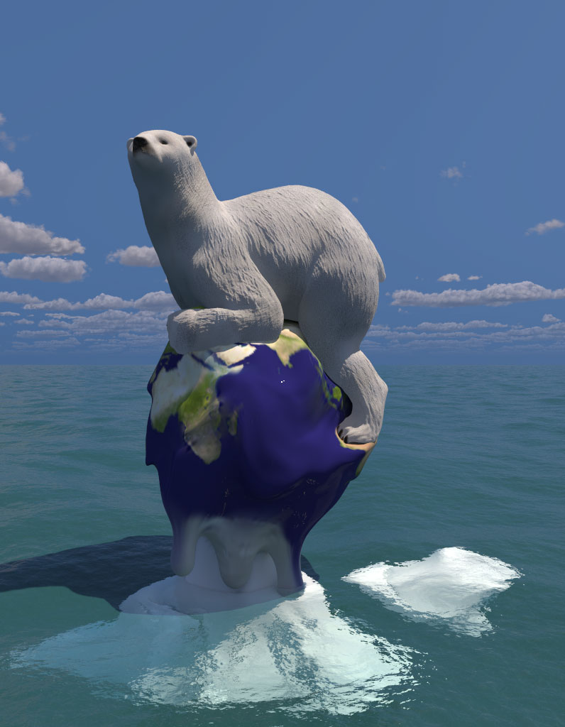 انیمیشن گرمایش زمین و خرس قطبی